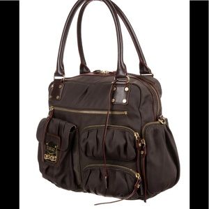 MZ Wallace NWOT blue nylon with leather trim tote